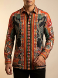 Aztec Heritage Graphic Print Western Shirt #4SPR11