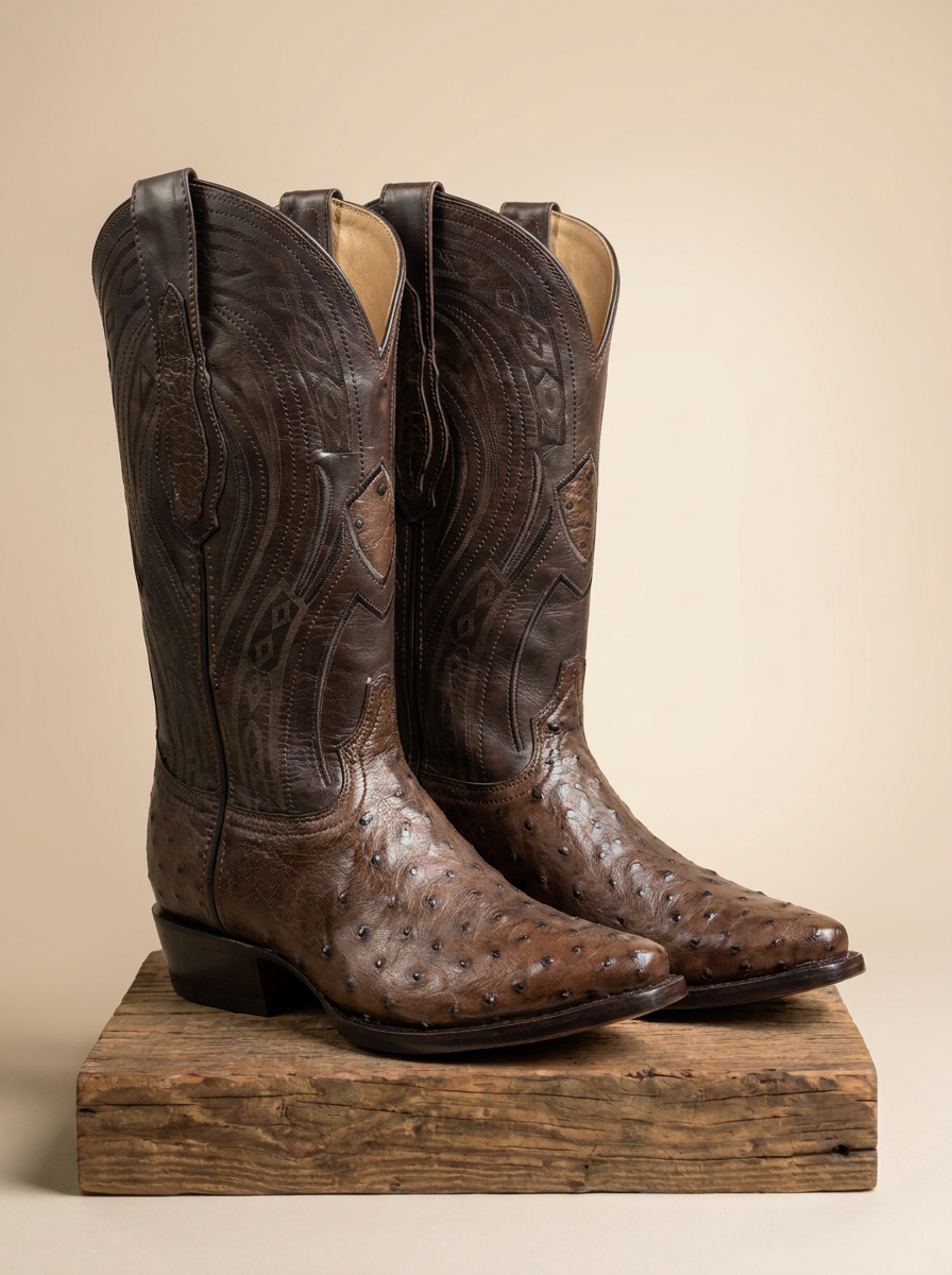 Centenario Boots #CEN-EX-2 Avestruz Kango Tabaco