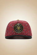 Ferreti Royal Compass Red Paisley Snapback #FT202