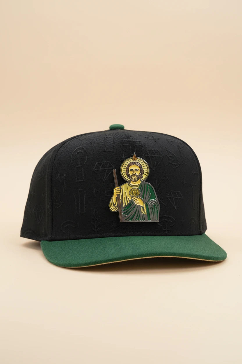 Ferreti Hats San Judas Tadeo Placa Verde Snapback #FT172
