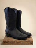 Silverton Men's Matte Black Basket Weave Western Boots #BC65101A