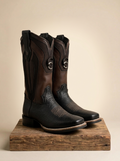 Men Cuadra Boots #CU982 Black & Brown American Bison