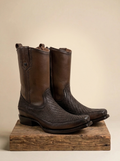 Cuadra Hand-Woven Leather Boots in Honey - Narrow Square Toe #CU933