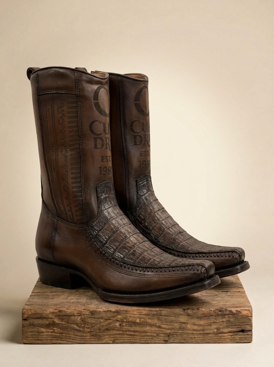 Women Cuadra Boots #CU698 Caiman Laser Sqaure Toe