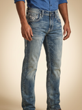 Heavy Stitch Relaxed Fit Western Denim Jeans #MJ102