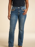 Women's Mid-Rise Bootcut Jeans with Crystal-Studded Pockets #MeetMe25