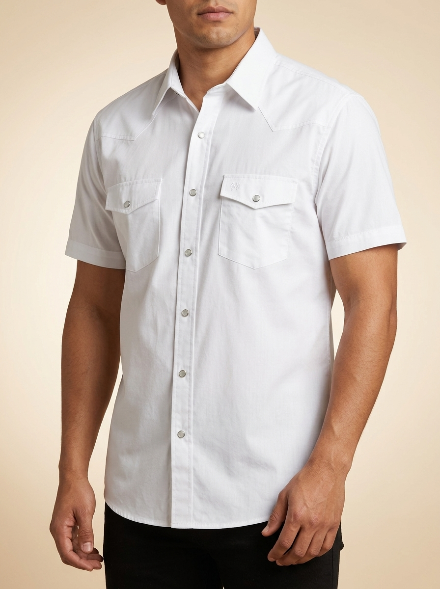 Men's Western Short Sleeve Snap Shirt #1043