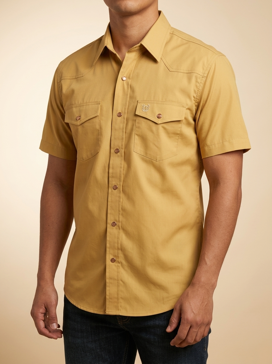Men's Western Short Sleeve Snap Shirt #1043