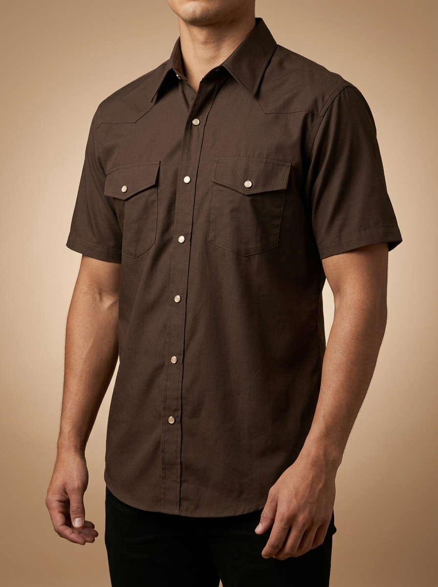 Men's Western Short Sleeve Snap Shirt #1043
