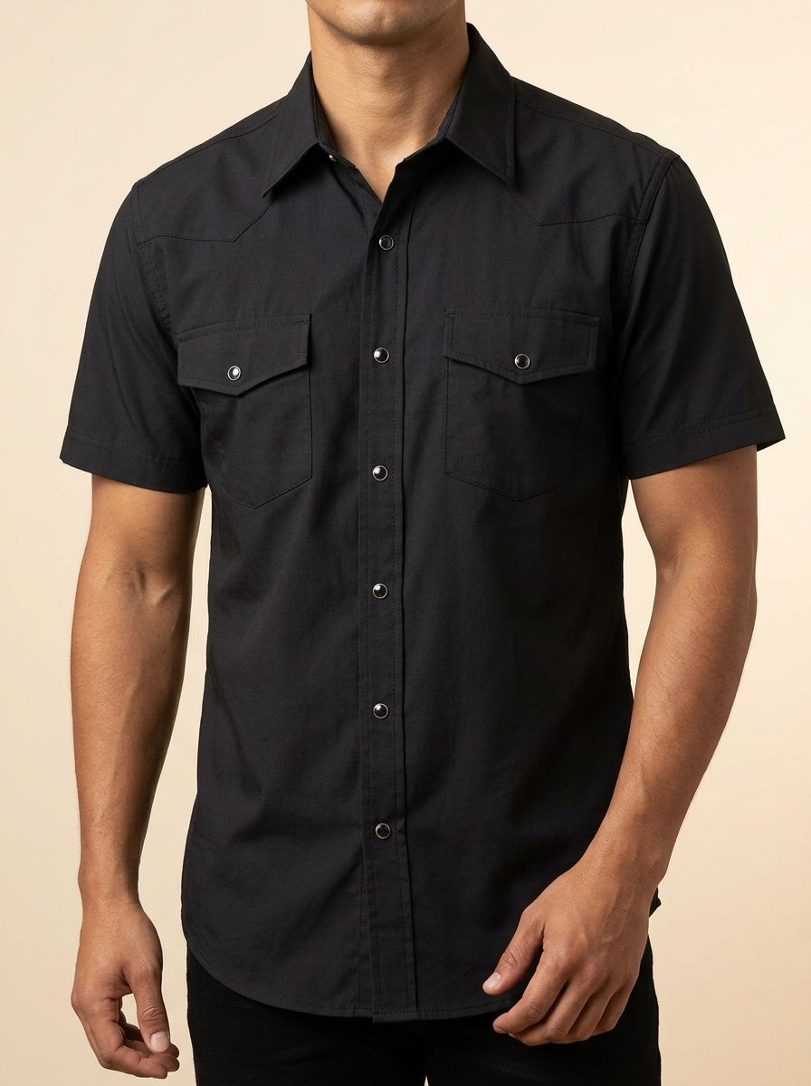 Men's Western Short Sleeve Snap Shirt #1043