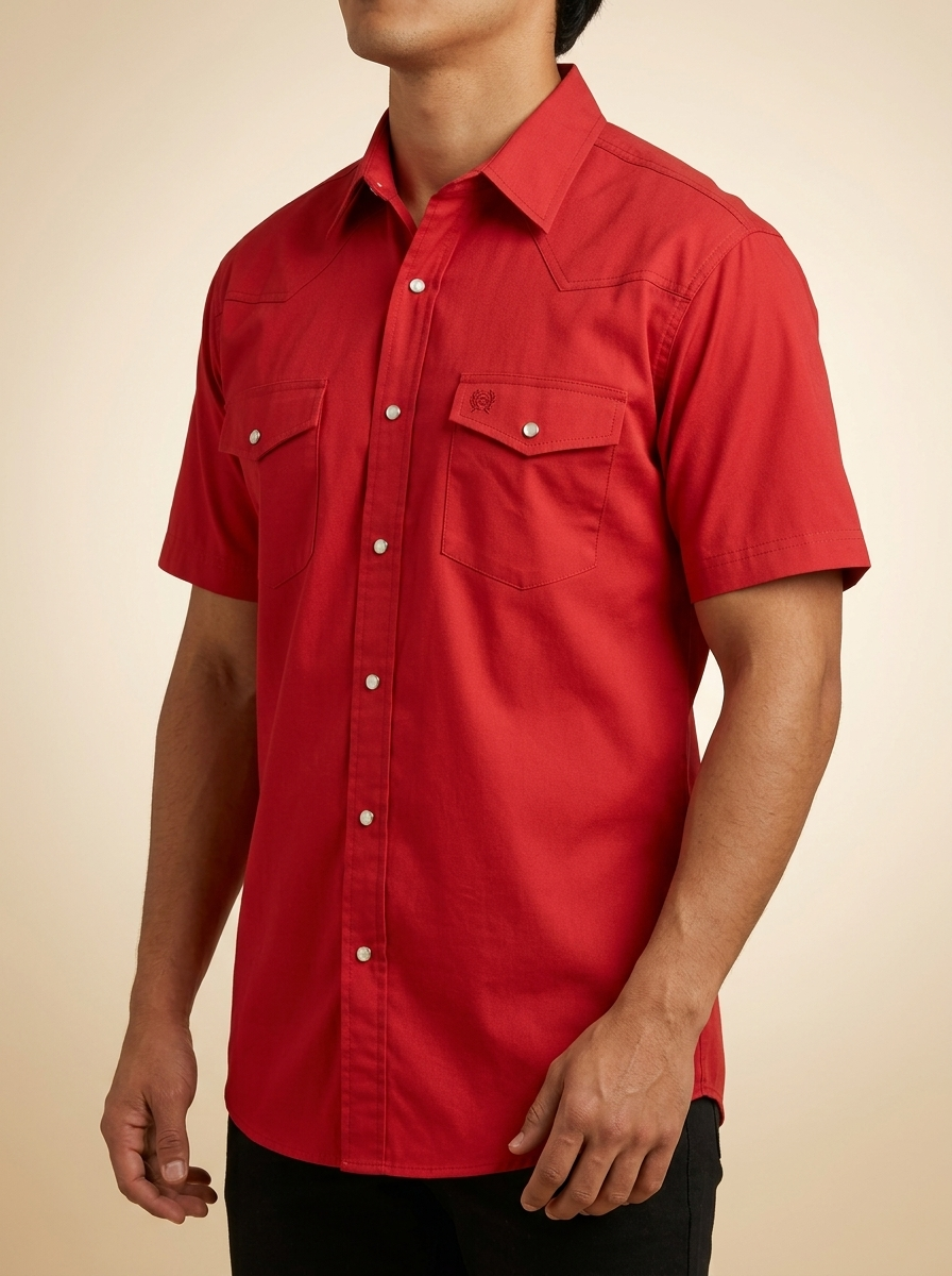 Men's Western Short Sleeve Snap Shirt #1043