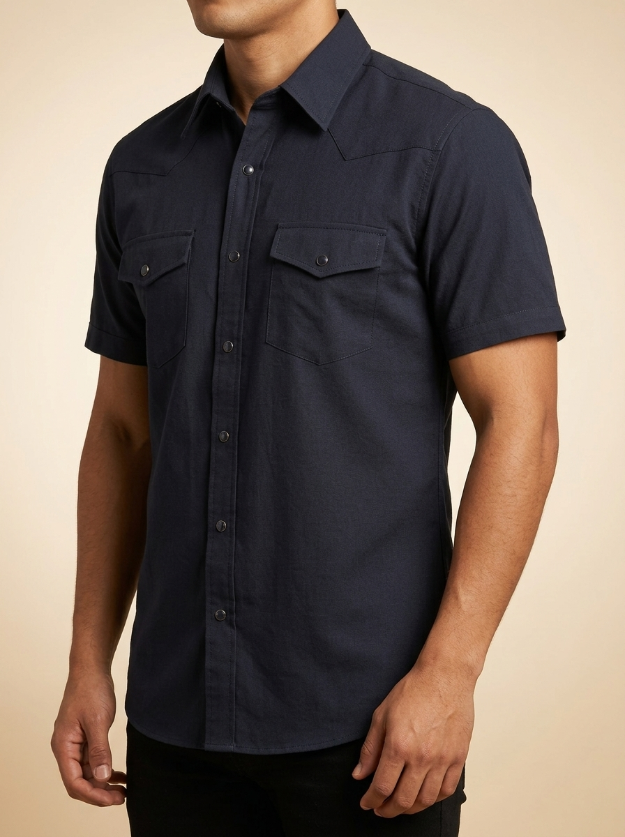Classic Crimson Short Sleeve Western Snap Shirt #TMSH2033