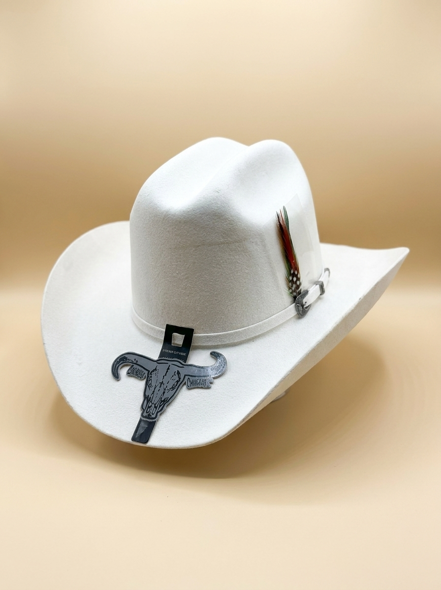 Cuernos Chuecos 6X Felt Western Hat in Bone White