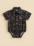 'Howdy' Printed Western Romper #130RH/25