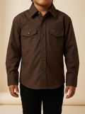 Kid's Solid Western Snap Shirt #1045