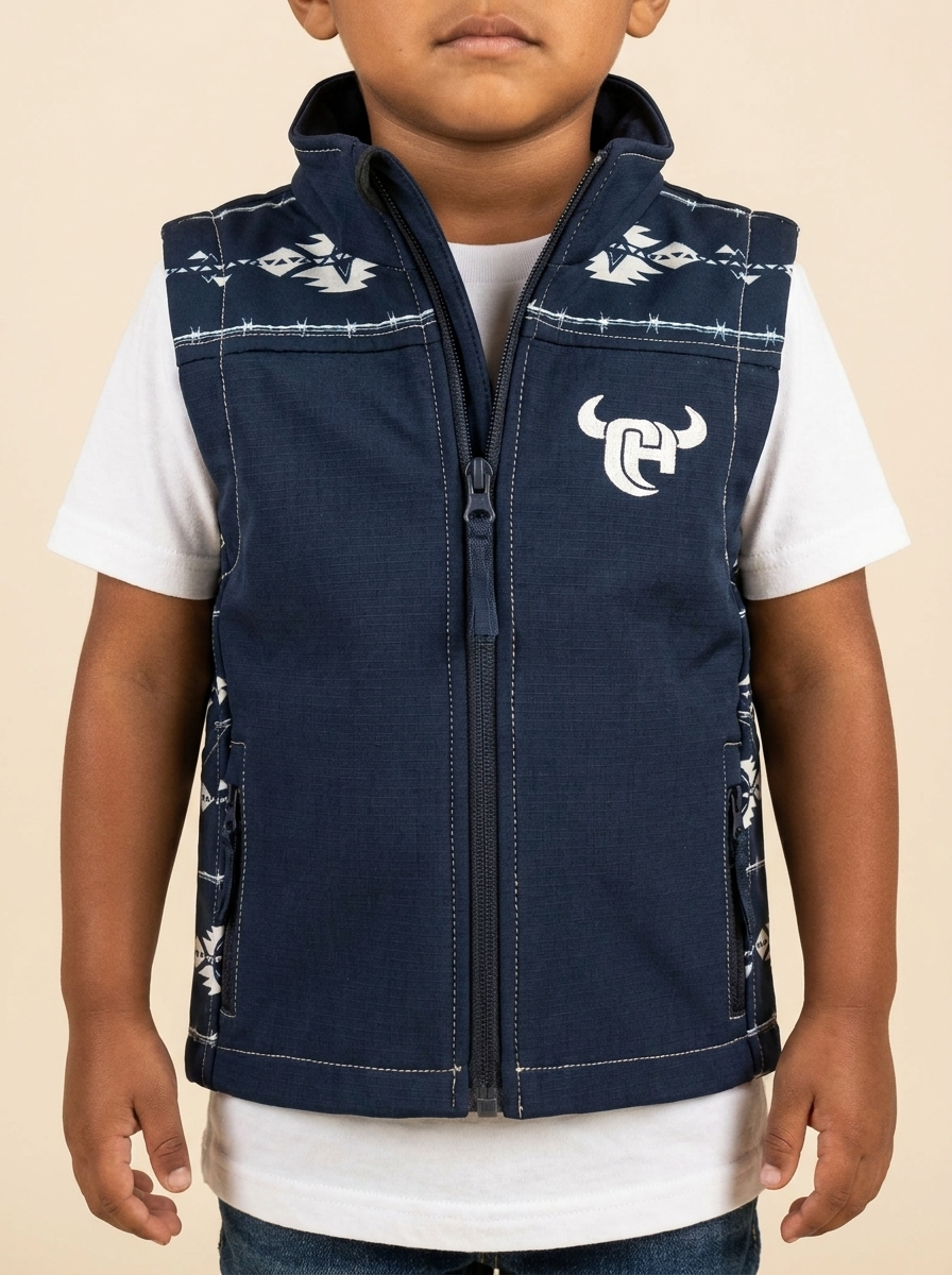 Kids Tonal Aztec Vest Accent Poly Sheet