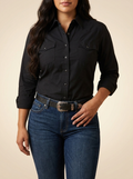 Women's Solid Western Snap Shirt with Front Yokes #1044