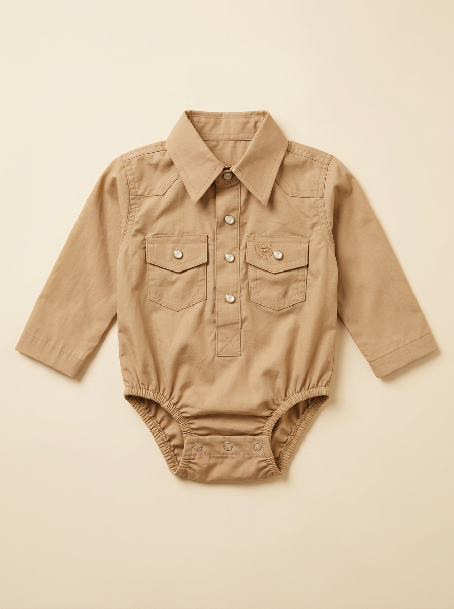 Infant Long Sleeve Western Snap Bodysuit  #SR1