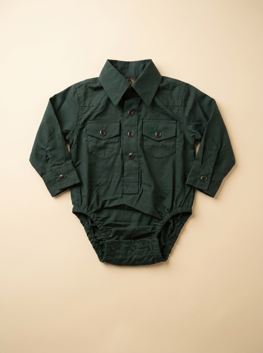 Infant Long Sleeve Western Snap Bodysuit  #SR1