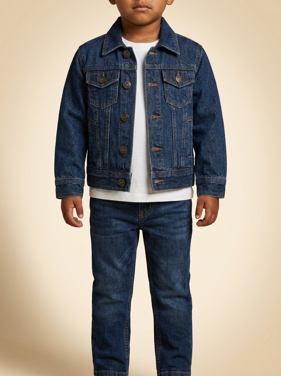 Classic Kid’s Denim Western Trucker Jacket #KDJ1