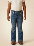 Youth Aztec Steer Head Embroidered Bootcut Jeans