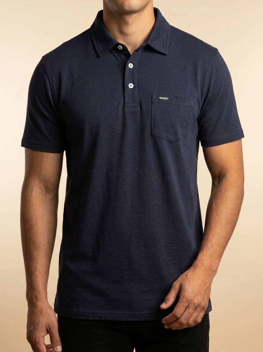 Hooey #HP023NV Men's Navy Pocket Polo