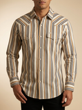 Classic Multi-Stripe Western Snap Shirt with Pointed Yokes #FPS1002589