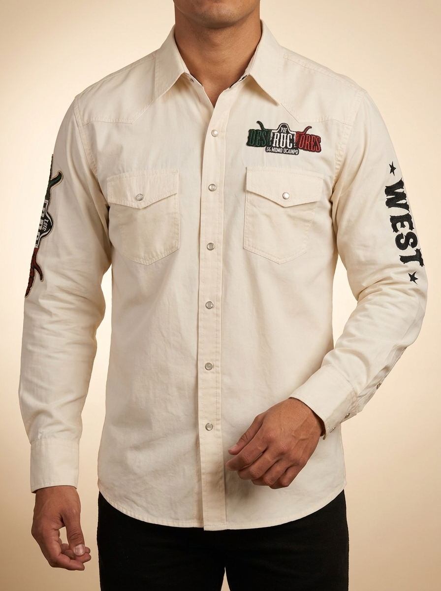 Los Destructores de Memo Ocampo Western Snap Shirt #DIS96