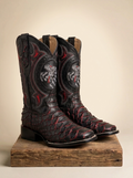 Joe Boots JB-Python Jumbo Black Cherry Exotic Boots