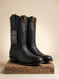 Silverton Dallas Black Leather Western Boots #BC03901