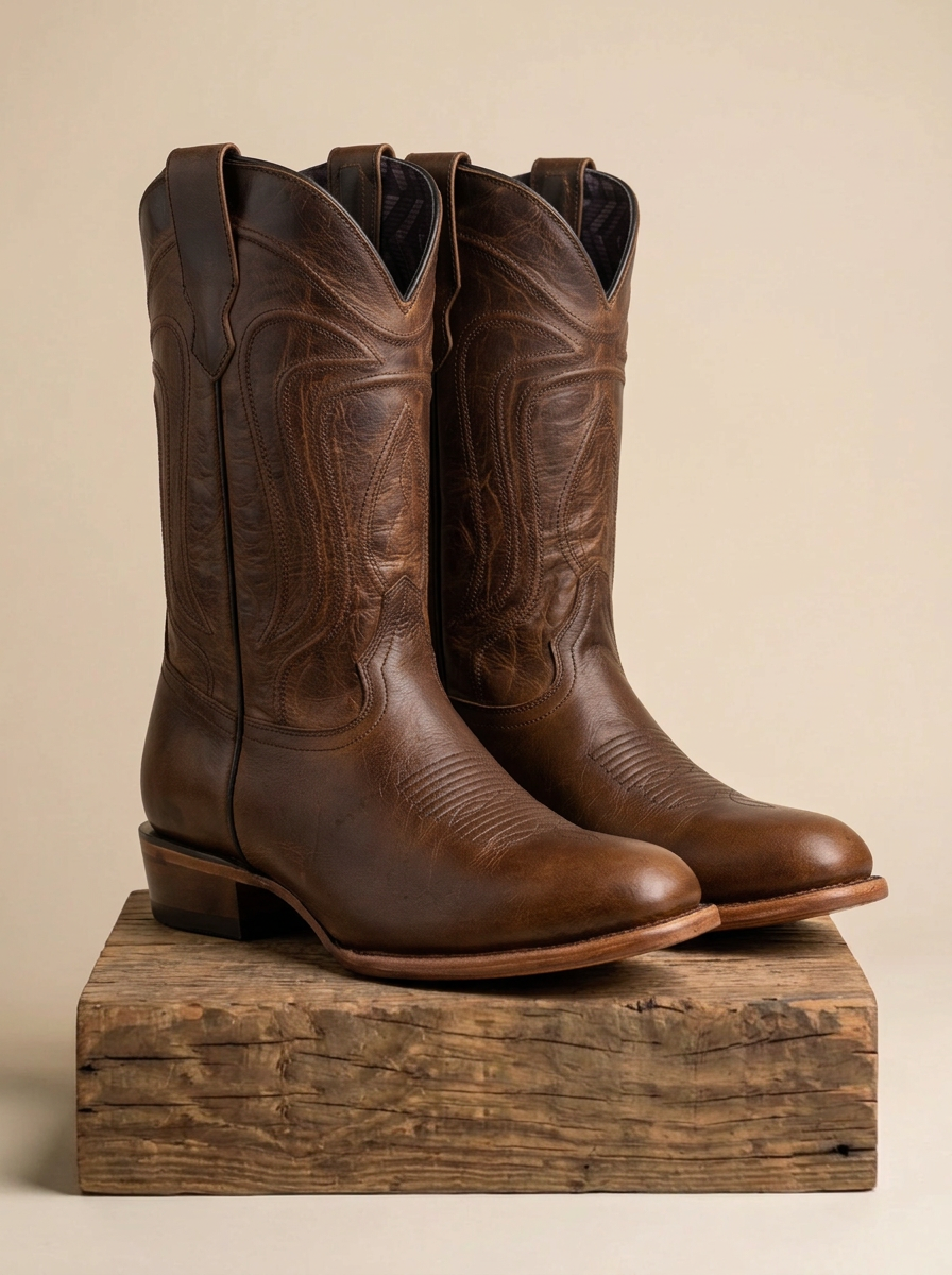 Silverton Dallas Men's Distressed Leather Western Boots #BC03918A