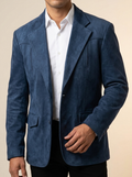 Barabas Suede Western Blazer with Front Yoke Detailing #4BL56
