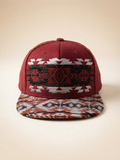 Nu Trendz Burgundy Southwestern Embroidered Snapback Cap #49