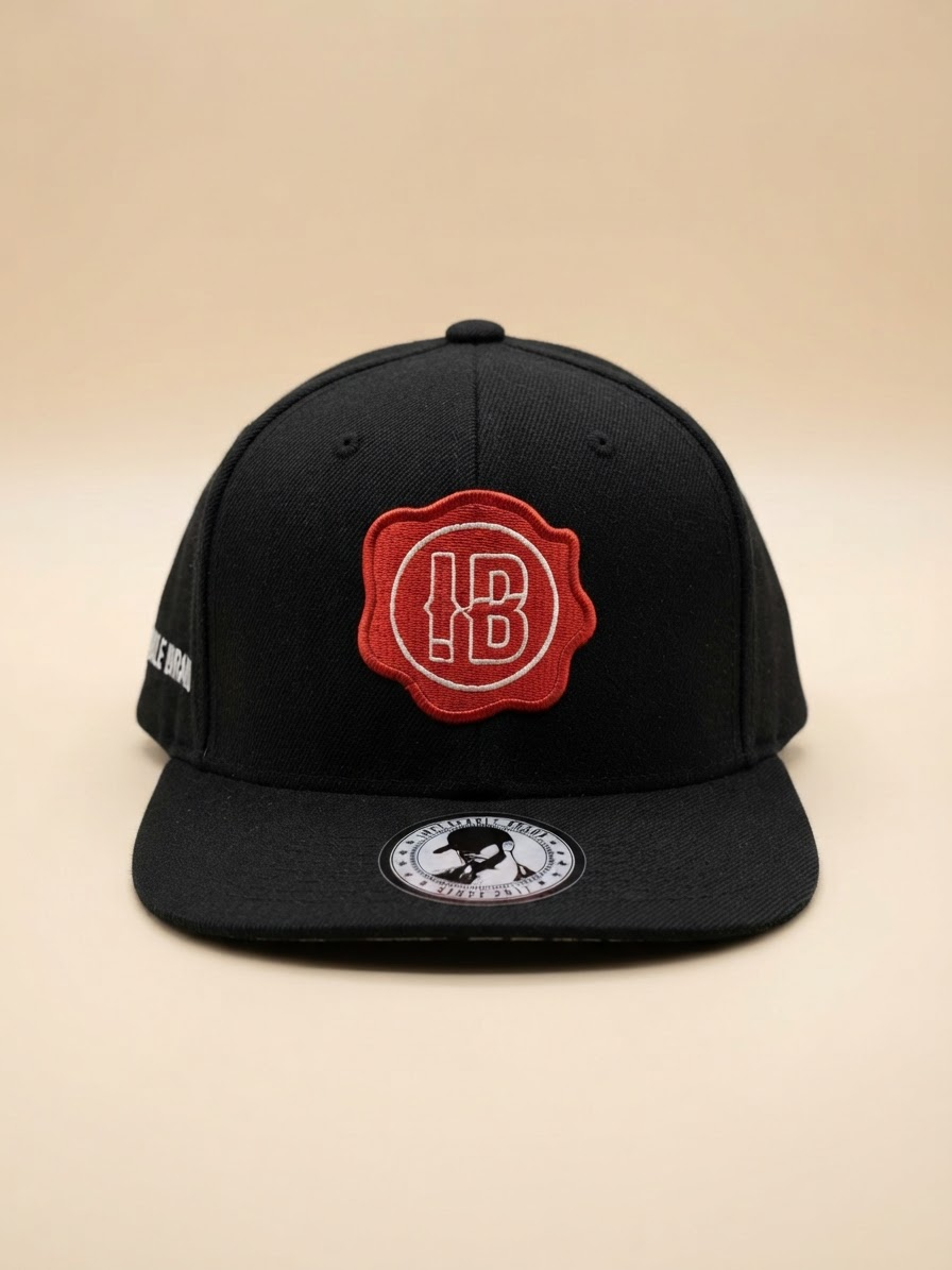 Implacable Brand Cap Black with Red Wax Seal Logo #89