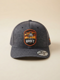 Hooey Gray and Black Heather Trucker Cap with Bronco Patch #95