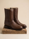 Red Diamond Botín 860 de Piel de Venado Genuine Leather Side-Zip Boot