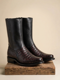 Wild West Boots #78BI Caiman Belly Low Shaft Boots with Italian Sole