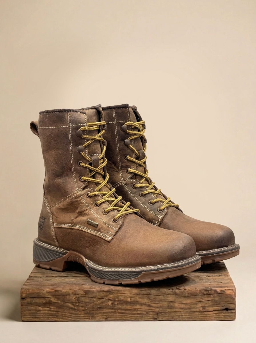 The American West Distressed Leather Lace-Up Work Boots P-w141S