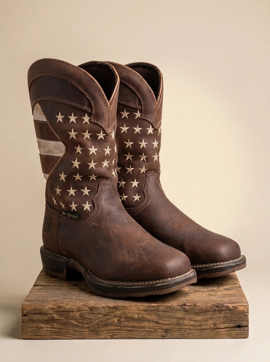The American West Patriotic Leather Western Boots P-W118C