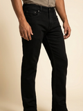 Classic Black Straight-Leg Western Denim Jeans #MT4670