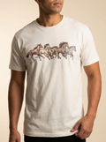 Hooey Wild Horses Graphic Tee in Cream HT2632