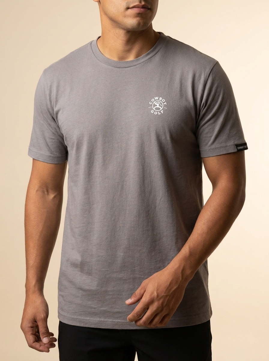 Hooey 'Cowboy Golf' Graphic Tee in Slate Grey GT2602