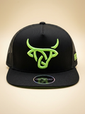 Lost Calf Black and Neon Green Trucker Cap #2