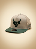 Lost Calf #7 Green & Beige Mesh Back Trucker Cap