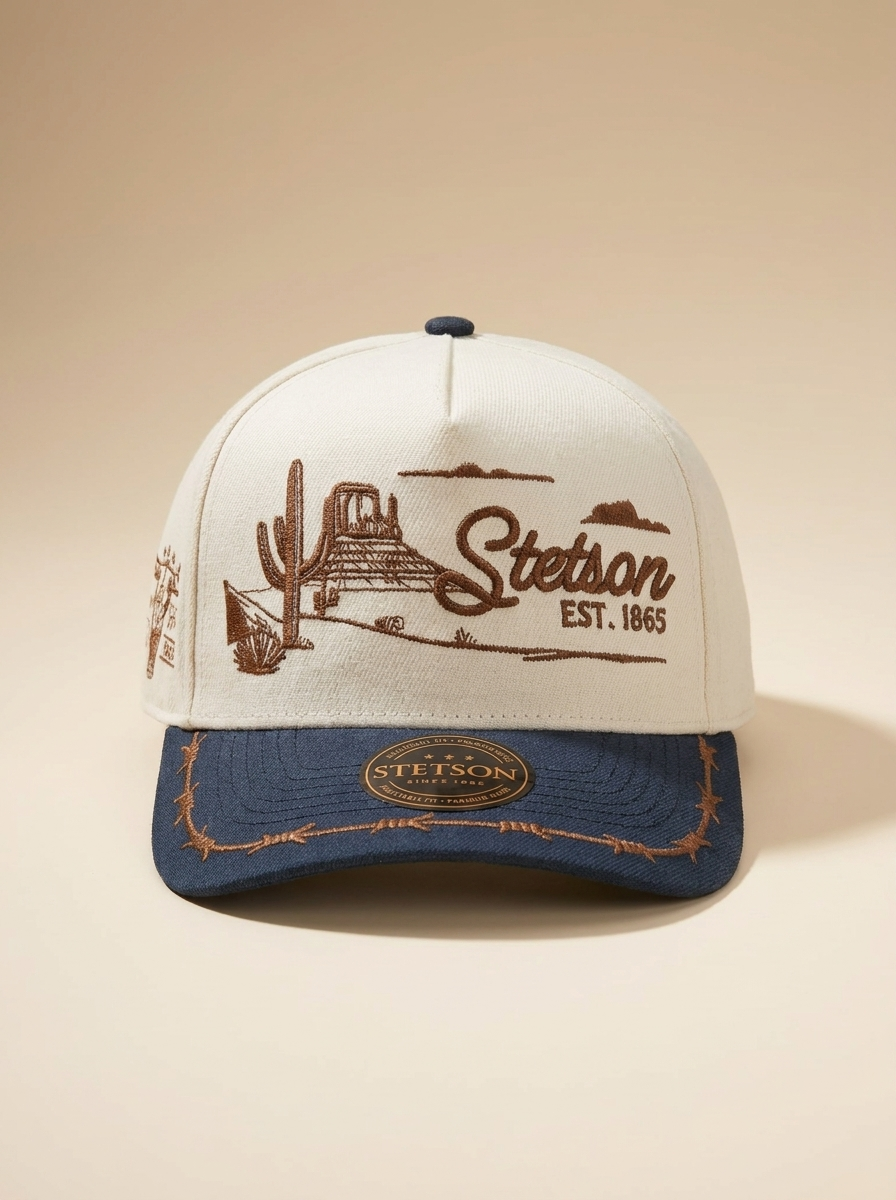 Stetson Desert Landscape Canvas Trucker Cap #ST0334