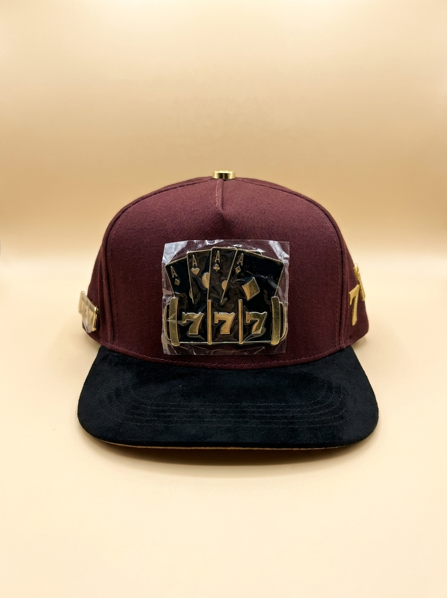 Ferreti Caps #22 Burgundy & Gold Cards Snapback