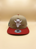 De Rancho Caps #72 Beige and Red Trucker Hat