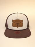 Ranch Craft Originals Two-Tone Mesh Trucker Cap with Leather Logo Patch #191001102