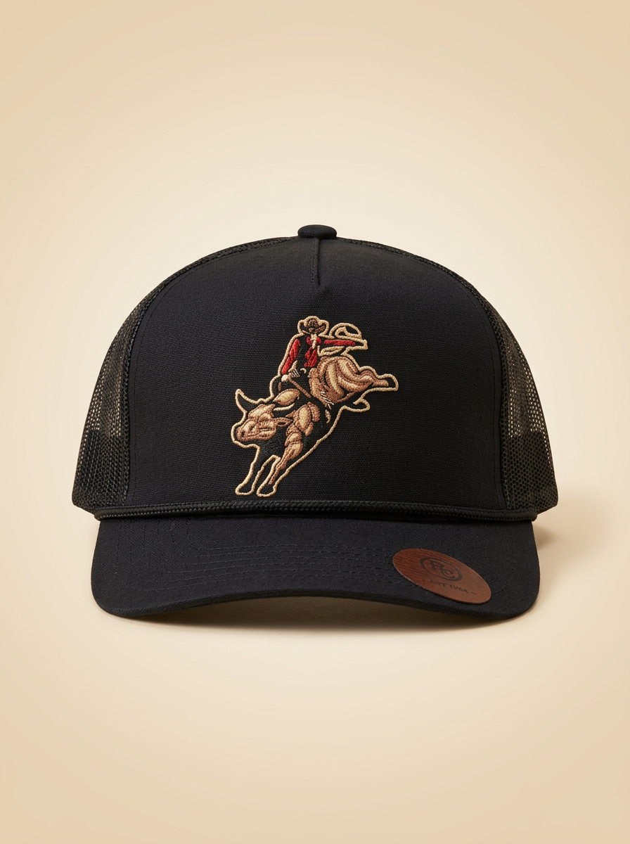 Ranch Craft Bull Rider Embroidered Mesh-Back Trucker Cap #191001401