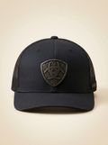 Ariat Men's Black Mesh Back Cap with Antiqued Shield Conchol #A300085601